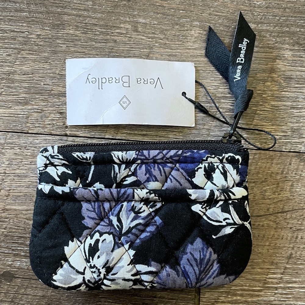 NWT Vera Bradley Floral Quilted Coin Purse Frosted Floral